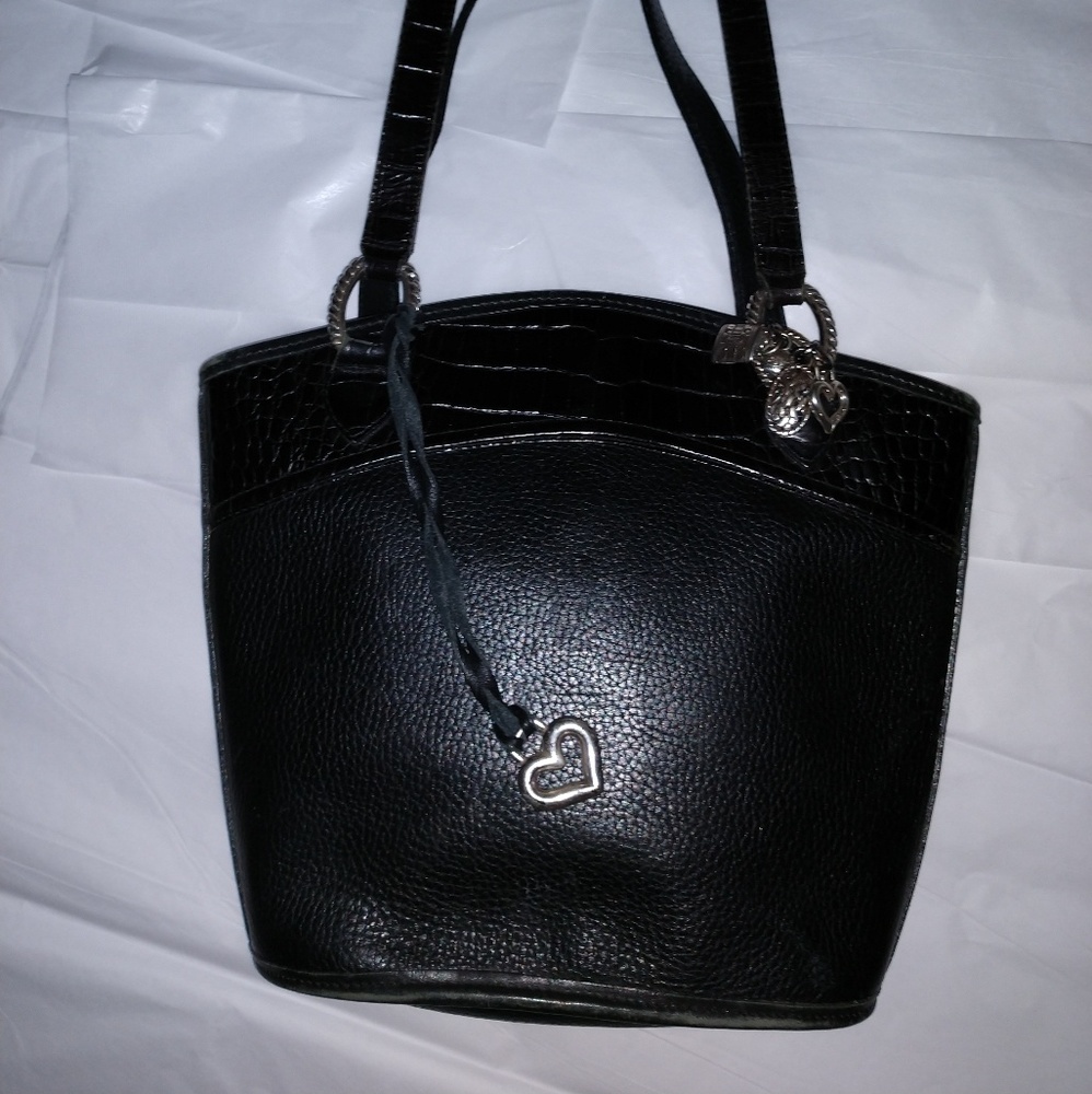AWESOME BRIGHTON BLACK LEATHER BAG AUTHENTIC
